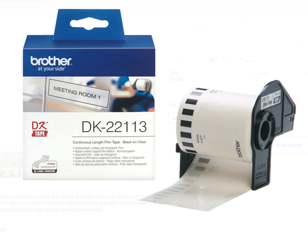 Brother DK-22113 Clear Film Tape 62mm x 15.24m Continuous
