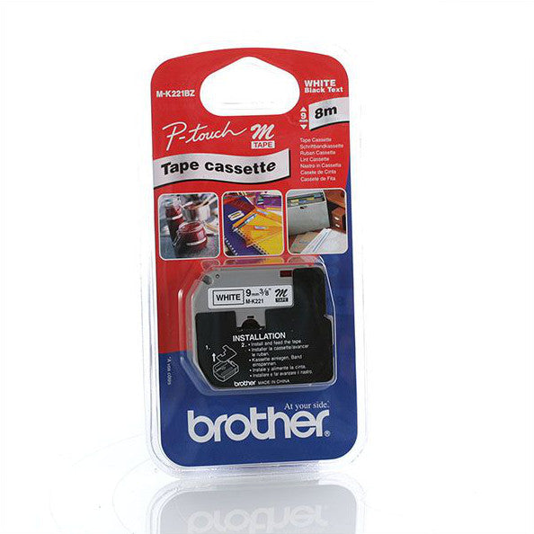 Brother MK-221BZ 9mm Black on White Brother M Tape Brother Store