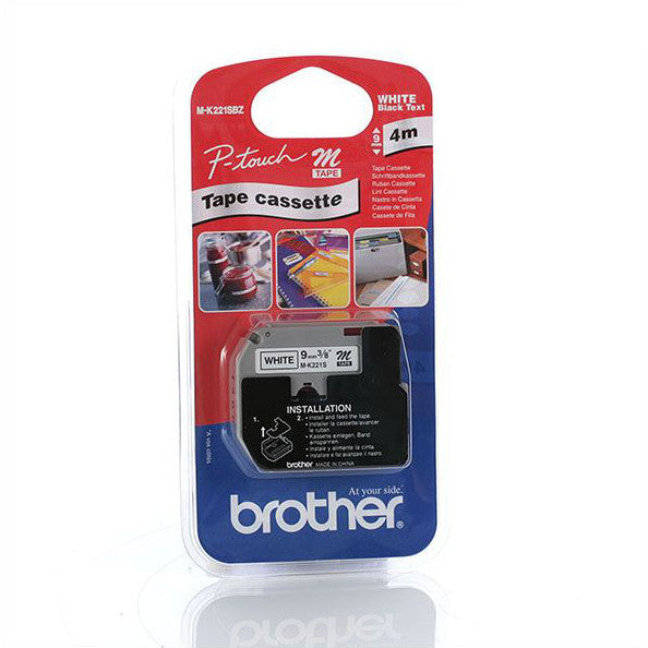 Brother MK-221SBZ 9mm Black on White Brother M Tape (4m long) Brother Store