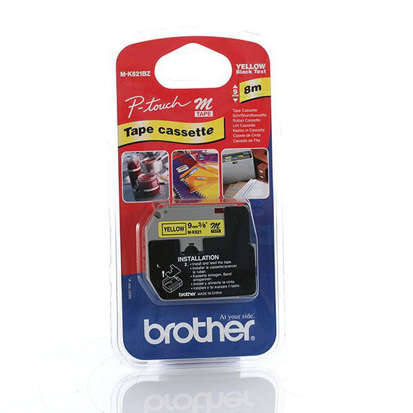 Brother MK-621BZ 9mm Black on Yellow Brother M Tape Brother Store